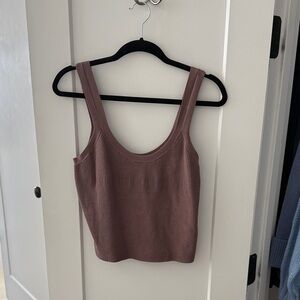 Abercrombie & Fitch Brown Ribbed Tank Top
